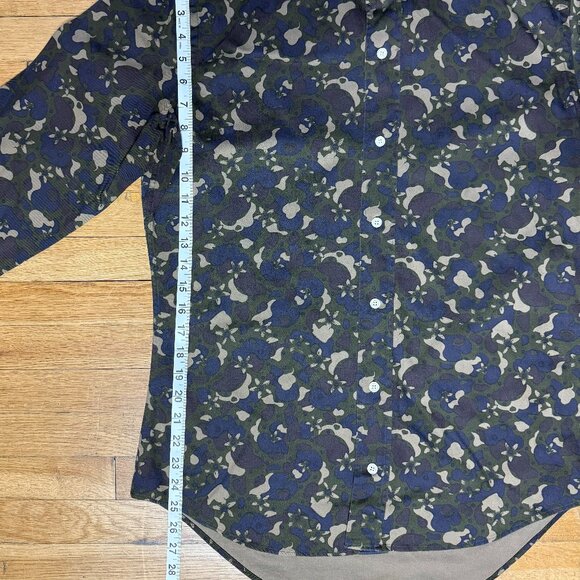 Ledbury Mens Camo Floral Pattern Long Sleeve Button Down Shirt Size 15.5 - Picture 5 of 8